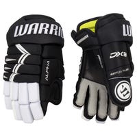 Warrior Alpha DX3 Junior Hockey Gloves | Nylon in Black/White Size 10in
