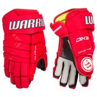 Warrior Alpha DX3 Junior Hockey Gloves | Nylon in Red/White Size 11in