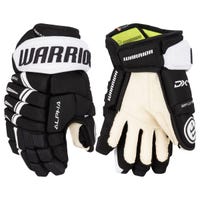 Warrior DX Pro Junior Hockey Gloves | Nylon in Black/White Size 10in