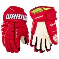 Warrior DX Pro Junior Hockey Gloves | Nylon in Red/White Size 11in