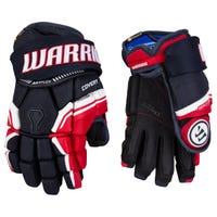 Warrior Covert QRE 10 Junior Hockey Gloves in Navy/Red/White Size 10in