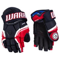 Warrior Covert QRE 10 Senior Hockey Gloves in Navy/Red/White Size 15in
