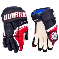 Warrior Covert QRE 20 Pro Junior Hockey Gloves in Navy/Red/White Size 10in