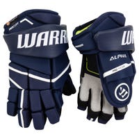 Warrior Alpha LX Pro Youth Hockey Gloves in Navy Size 8in