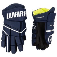 Warrior Alpha LX 40 Junior Hockey Gloves in Navy Size 11in