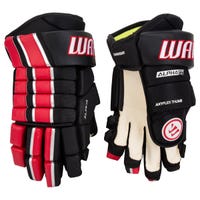 Warrior Alpha FR Pro Senior Hockey Gloves in Black/Red Size 14in