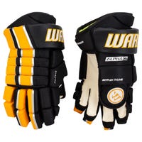 Warrior Alpha FR Pro Senior Hockey Gloves in Navy/Gold Size 13in