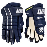 Warrior Alpha FR Pro Senior Hockey Gloves in Navy Size 15in