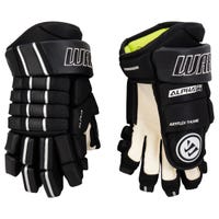 Warrior Alpha FR Pro Junior Hockey Gloves in Black Size 11in