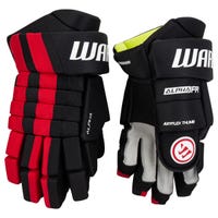 Warrior Alpha FR Senior Hockey Gloves in Black/Red Size 13in