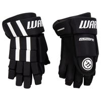 Warrior Alpha FR Youth Hockey Gloves in Black Size 8in