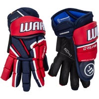 Warrior Covert QR5 Pro Junior Hockey Gloves in Navy/Red/White Size 12in