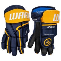 Warrior Covert QR5 30 Senior Hockey Gloves in Navy/Sport Gold Size 13in