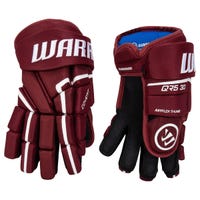 Warrior Covert QR5 30 Junior Hockey Gloves in Maroon Size 12in