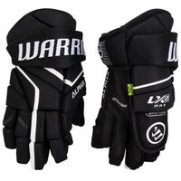 Warrior LX2 Max Junior Hockey Gloves in Black Size 11in