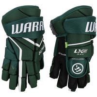 Warrior LX2 Max Junior Hockey Gloves in Forest Green Size 10in
