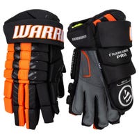 Warrior Franchise Pro Senior Hockey Gloves in Black/Orange Size 15in
