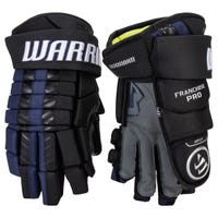 Warrior Franchise Pro Senior Hockey Gloves in Black/Navy Size 15in