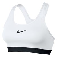 "Nike Pro Classic Padded Womens Sports Bra in White/Black/Black Size Small"