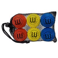"Winnwell Knee Hockey Ball - 6 Pack in Multi-Colored"