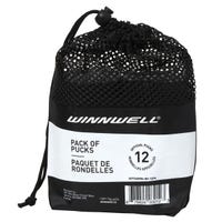 "Winnwell Official Ice Hockey Puck - 12 Pack in Black"