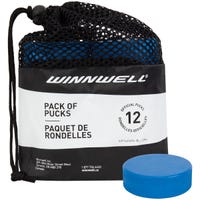 "Winnwell Youth 4oz Training Puck - 12 Pack in Blue"