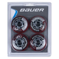 "Bauer XR3 Indoor 76A Roller Hockey Wheel - Red - 4 Pack Size 72mm"