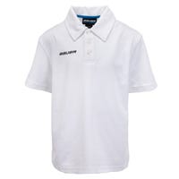 "Bauer Core Training Youth Short Sleeve Polo Shirt - 13 Model in White Size X-Large"
