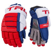True A6.0 SBP Junior Hockey Gloves in Red/White/Blue Size 11in