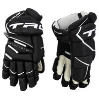True Catalyst 5X Junior Hockey Gloves in Black Size 10in