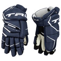 True Catalyst 5X Junior Hockey Gloves in Navy Size 11in