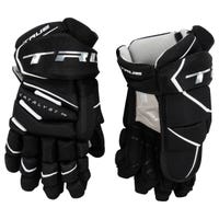 True Catalyst 7X Junior Hockey Gloves in Black Size 11in