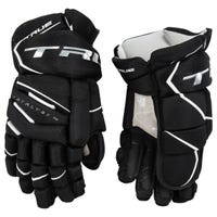 True Catalyst 7X Senior Hockey Gloves in Black Size 13in