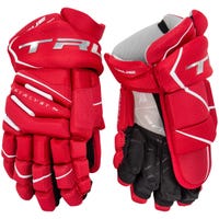 True Catalyst 7X Senior Hockey Gloves in Red Size 15in