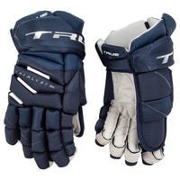 True Catalyst 9X Senior Hockey Gloves in Navy Size 14in