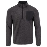 True Elevate Senior Quarter Snap Fleece Sweater in Black Size Small