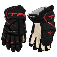 True Catalyst 5X3 Junior Hockey Gloves in Black/Red Size 10in
