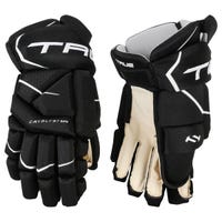 True Catalyst 5X3 Senior Hockey Gloves in Black Size 14in