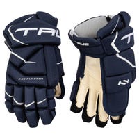 True Catalyst 5X3 Junior Hockey Gloves in Navy Size 10in