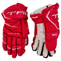 True Catalyst 7X3 Senior Hockey Gloves in Red Size 14in