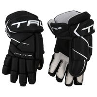 True Catalyst 9X3 Youth Hockey Gloves in Black Size 9in