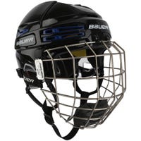 Bauer Re-Akt 75 Hockey Helmet Combo in Black/Blue
