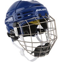 Bauer Re-Akt 75 Hockey Helmet Combo in Blue/Blue