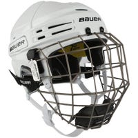 Bauer Re-Akt 75 Hockey Helmet Combo in White/White