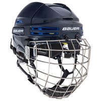 Bauer Re-Akt 75 Hockey Helmet Combo in Navy/Blue