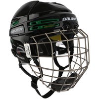 Bauer Re-Akt 75 Hockey Helmet Combo in Black/Kelly Green