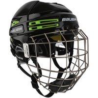 Bauer Re-Akt 75 Hockey Helmet Combo in Black/Lime