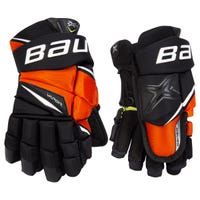 Bauer Vapor 2X Pro Junior Hockey Gloves in Black/Orange Size 11in