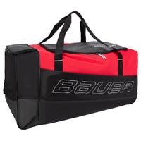 Bauer Premium . Junior Wheeled Hockey Equipment Bag in Black/Red Size 33in