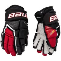 Bauer Supreme Ultrasonic Senior Hockey Gloves in Black/Red Size 15in